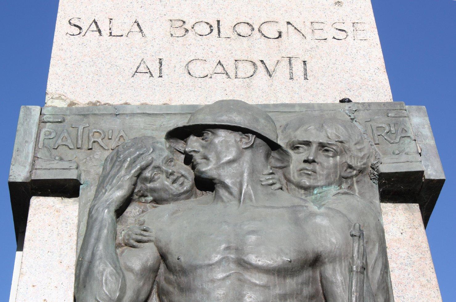Il commiato del soldato dalla sua famiglia (monumento ai caduti - a cippo) di Borghesani Alfonso