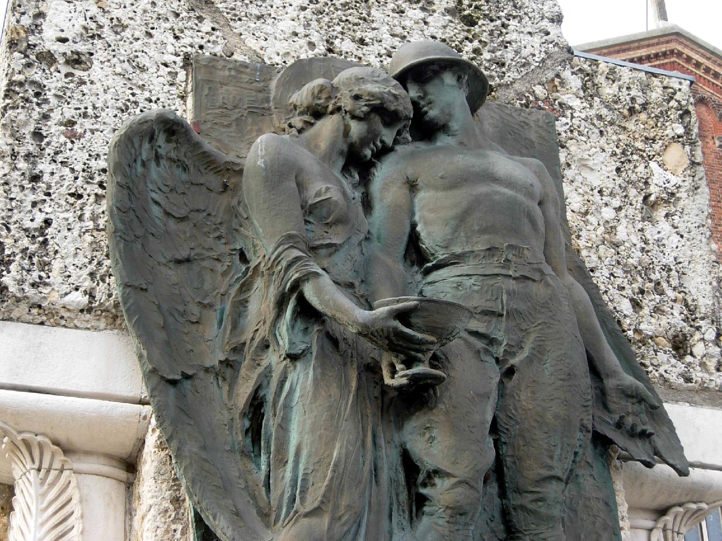 Figura di soldato con angelo, post 1921 - ante 1931, Morgano (TV)