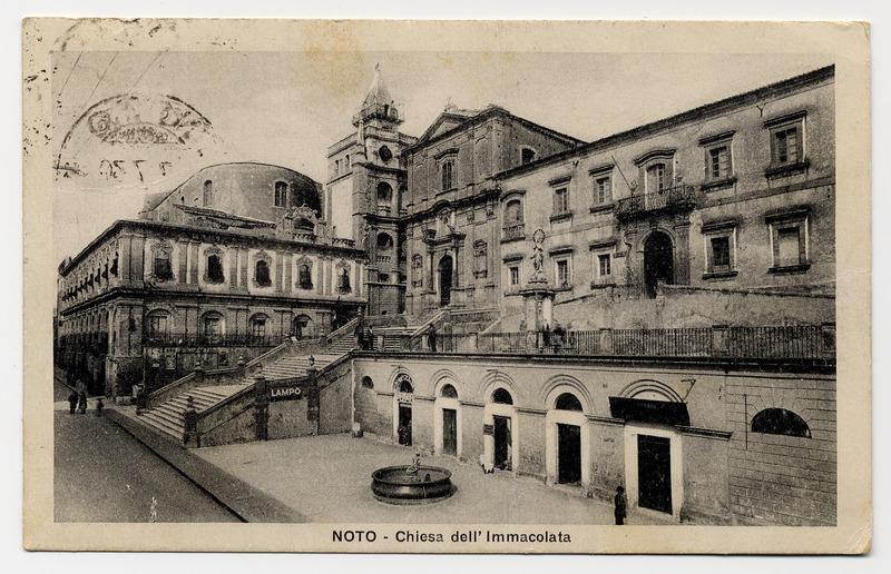 Fotografo non identificato, Noto - Chiesa dell'Immacolata, 1930, cartolina, FFC011510