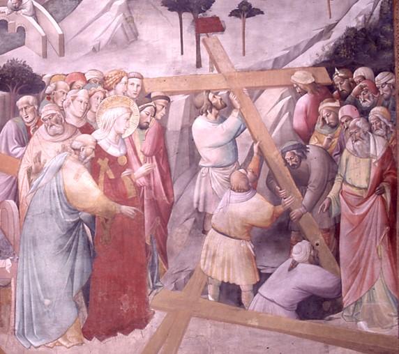 particolare del ritrovamento della vera croce e riconoscimento della vera croce (dipinto) di Gaddi Agnolo (e aiuti) (sec. XIV)