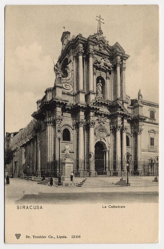 Fotografo non identificato, Siracusa - La Cattedrale, 1905, cartolina, FFC011582