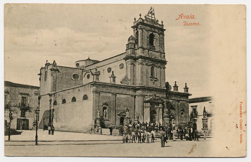 Fotografo non identificato, Avola - Duomo, 1905, cartolina, FFC011542
