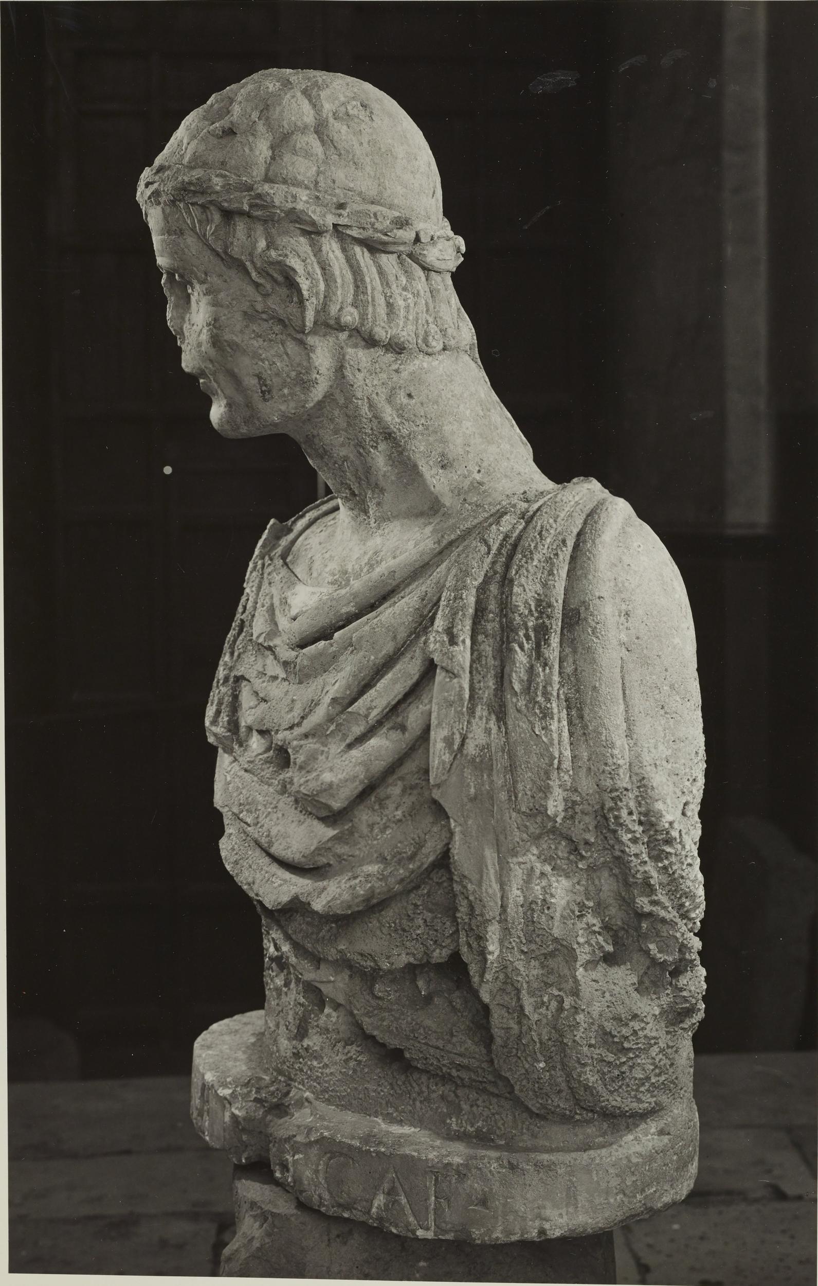 Fotografo non identificato, Barletta - Castello, Museo Civico, busto detto di Federico II, 1953–1954, gelatina ai sali d'argento/carta, MPI6023056