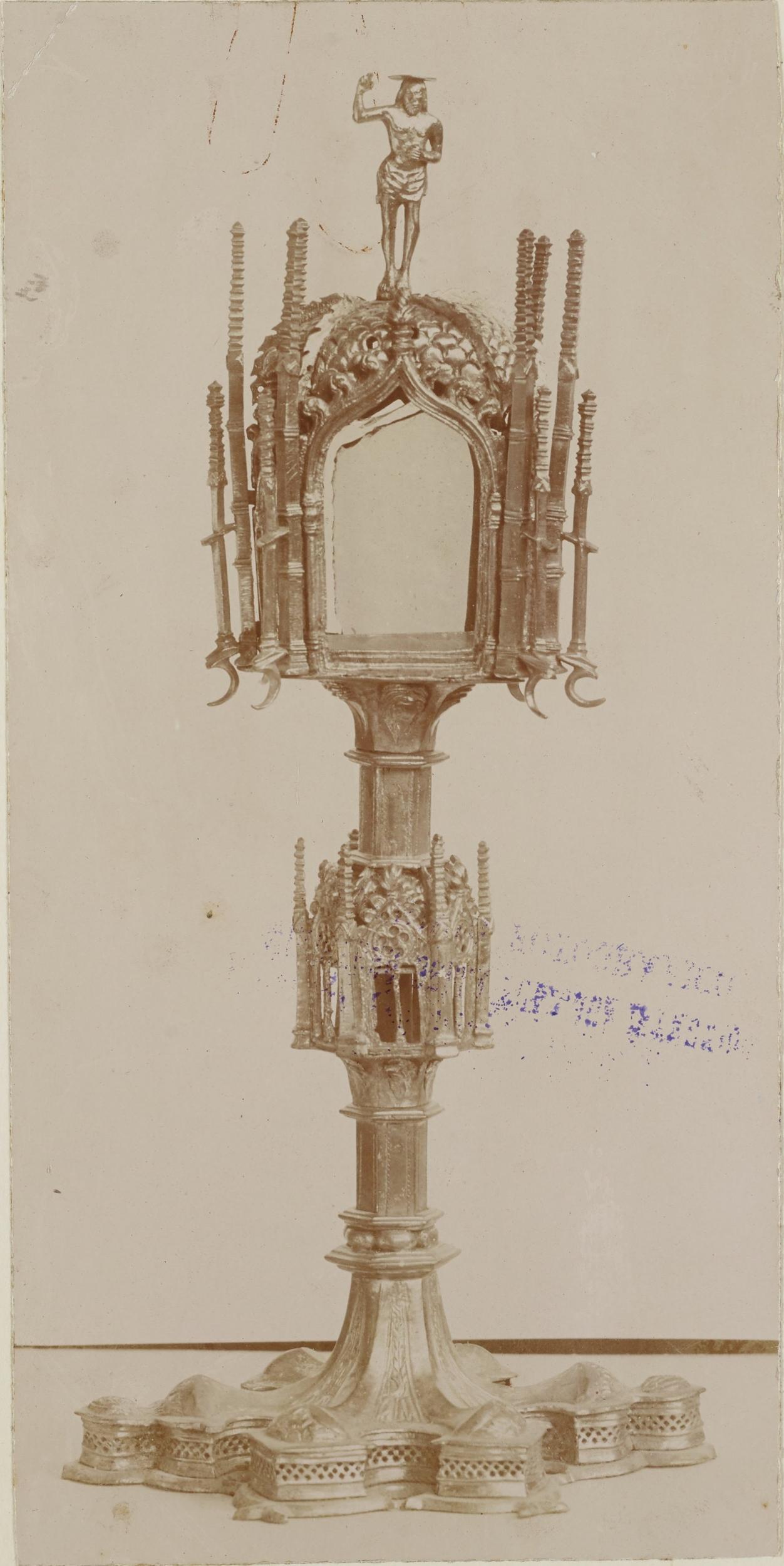 Fotografo non identificato, Bitonto - Cattedrale di S. Valentino, tesoro, reliquario, 1876-1900, albumina/carta, MPI137890