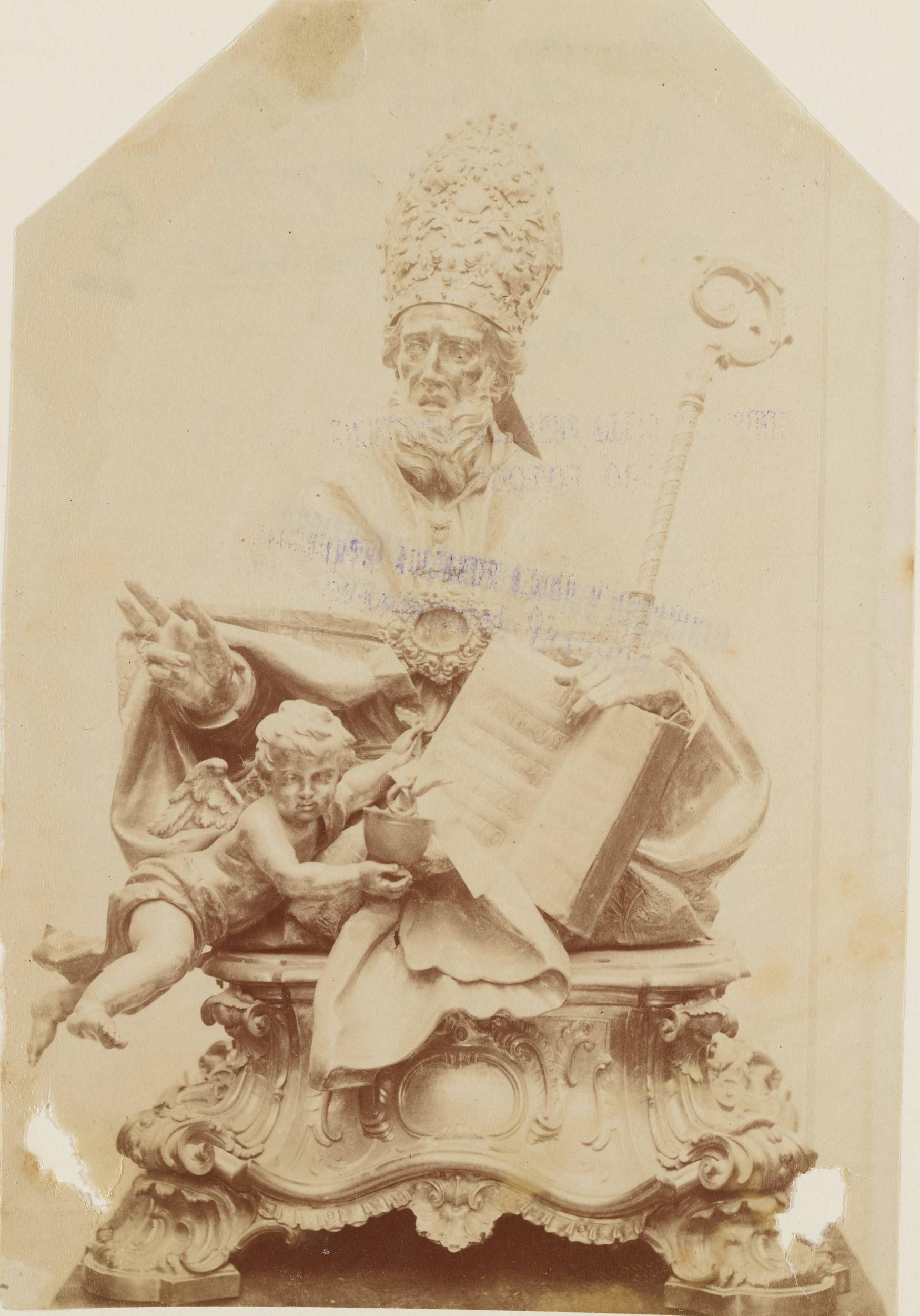 Fotografo non identificato, Canosa di Puglia - Chiesa di S. Sabino, busto reliquario di S. Sabino, 1876-1900, albumina/carta, MPI143591