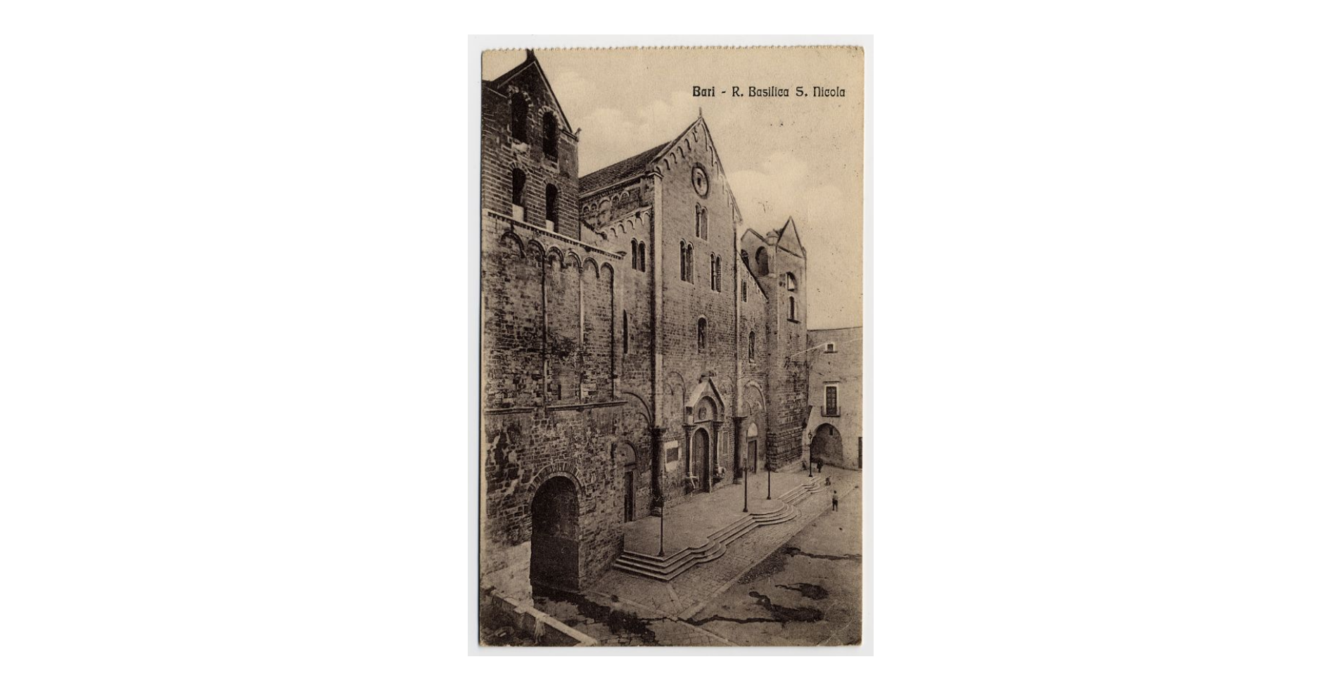 Fotografo non identificato, Bari - Basilica di S. Nicola di Bari, 1915, cartolina, FFC013989