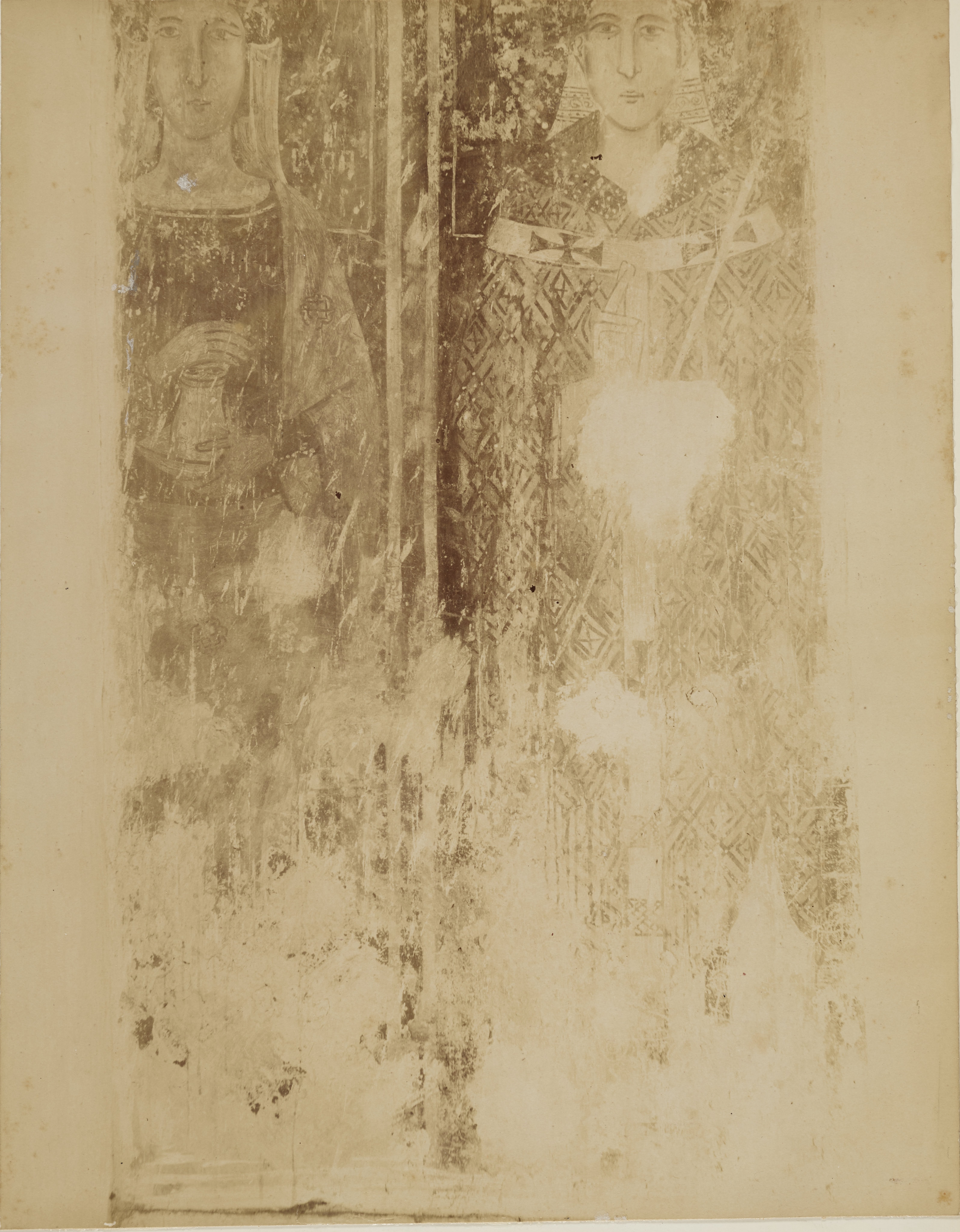 Fotografo non identificato, Valenzano - Chiesa di Ognissanti, interno, affreschi, 1876-1900, albumina/carta, MPI6074750