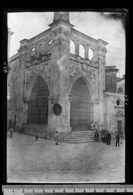 Lecce - Veduta il Sedile, negativo BN, gelatina ai sali d'argento, 13x18, 1908-1909, F000494