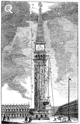 Filosi, Il campanile di San Marco in riparazione dopo il fulmine del 1757, Narrazione Istorica, 1757