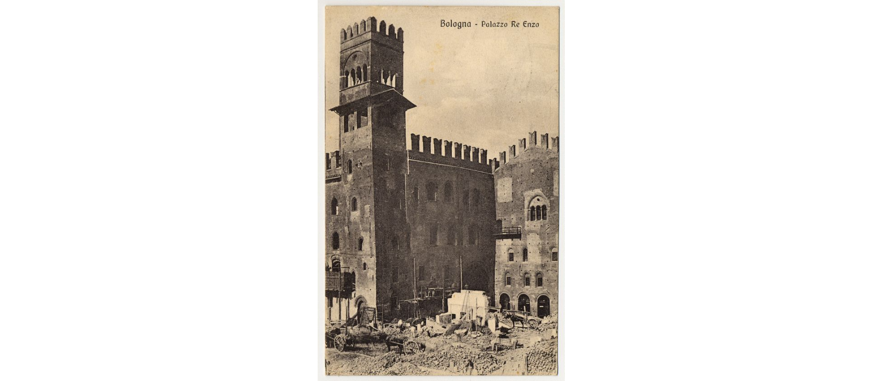 Fotografo non identificato, Bologna - Palazzo Re Enzo, 1913, cartolina, FFC016263