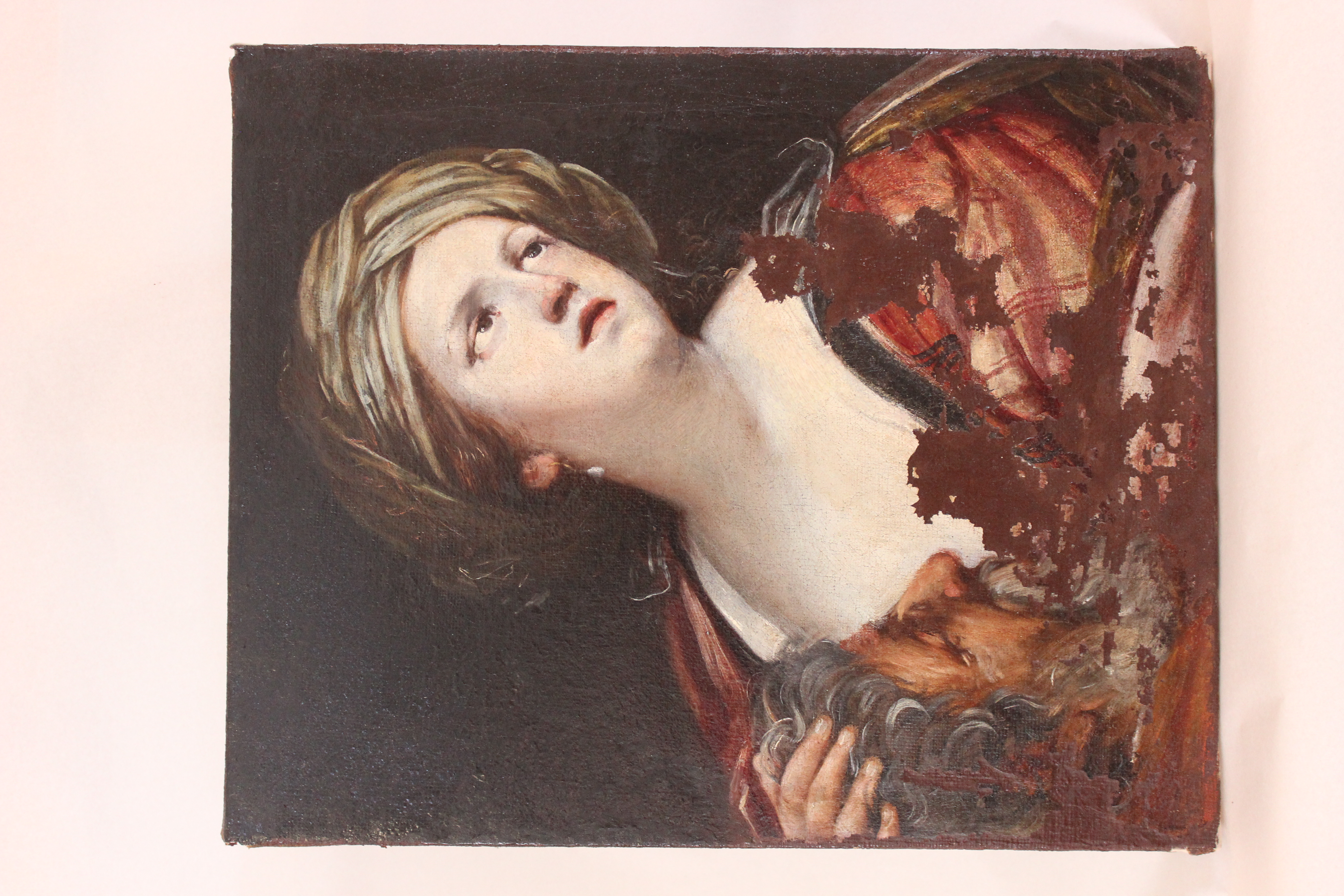 Autore ignoto, Carità Romana, 1683-1713 ca., olio su tela, cm 46.7x38, Forlì, Istituto Prati, 0800052307