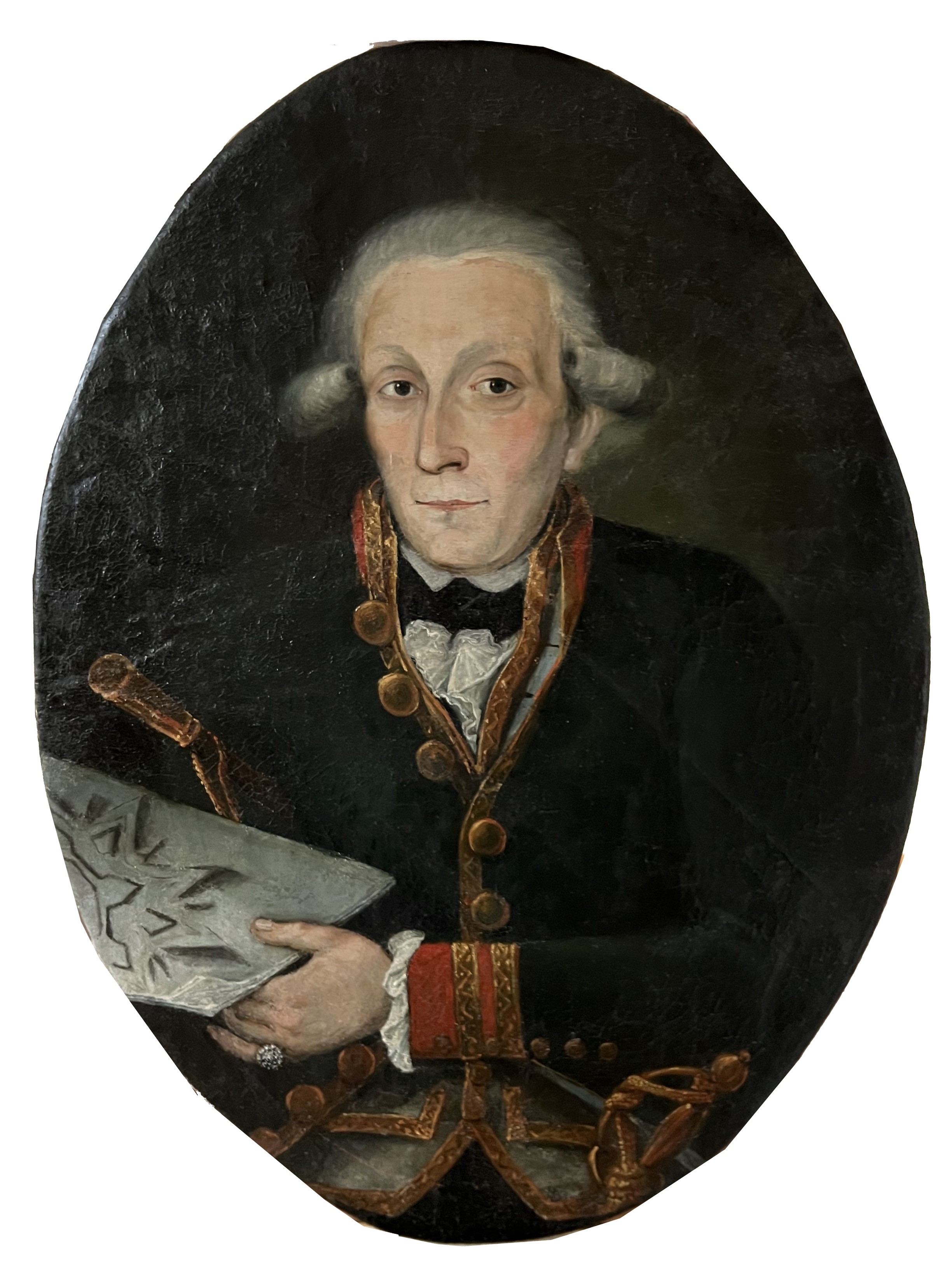 Autore ignoto, Ritratto di architetto, 1790-1799, olio su tela, cm 77x57, Forlì, Istituto Prati, 0800052333 (dopo il restauro)