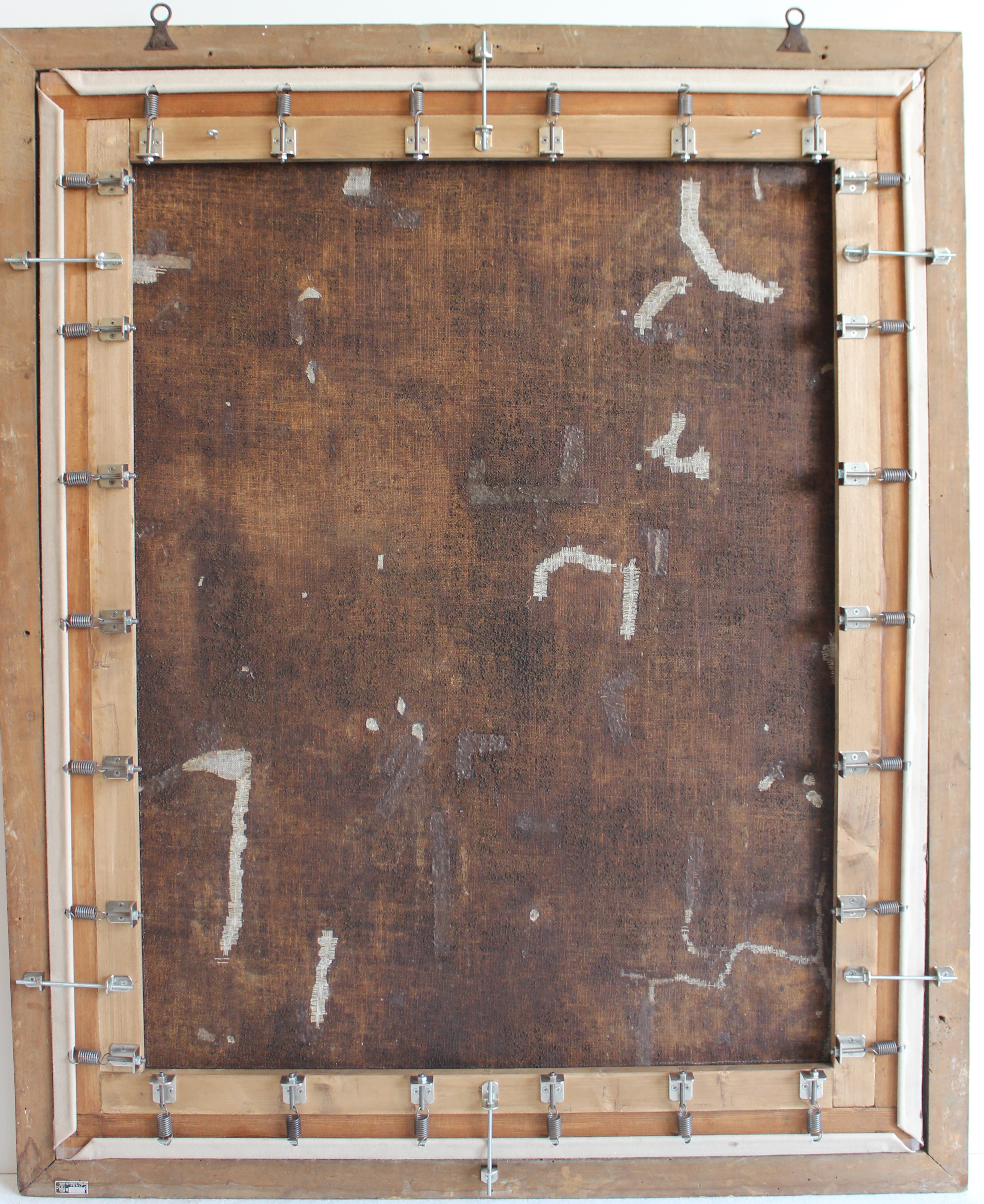 Pier Paolo Menzocchi, Cristo deposto, 1570 ca., olio su tela, cm 97x78.5, Forlì, Istituto Prati, 0800052296 (retro dopo il restauro)